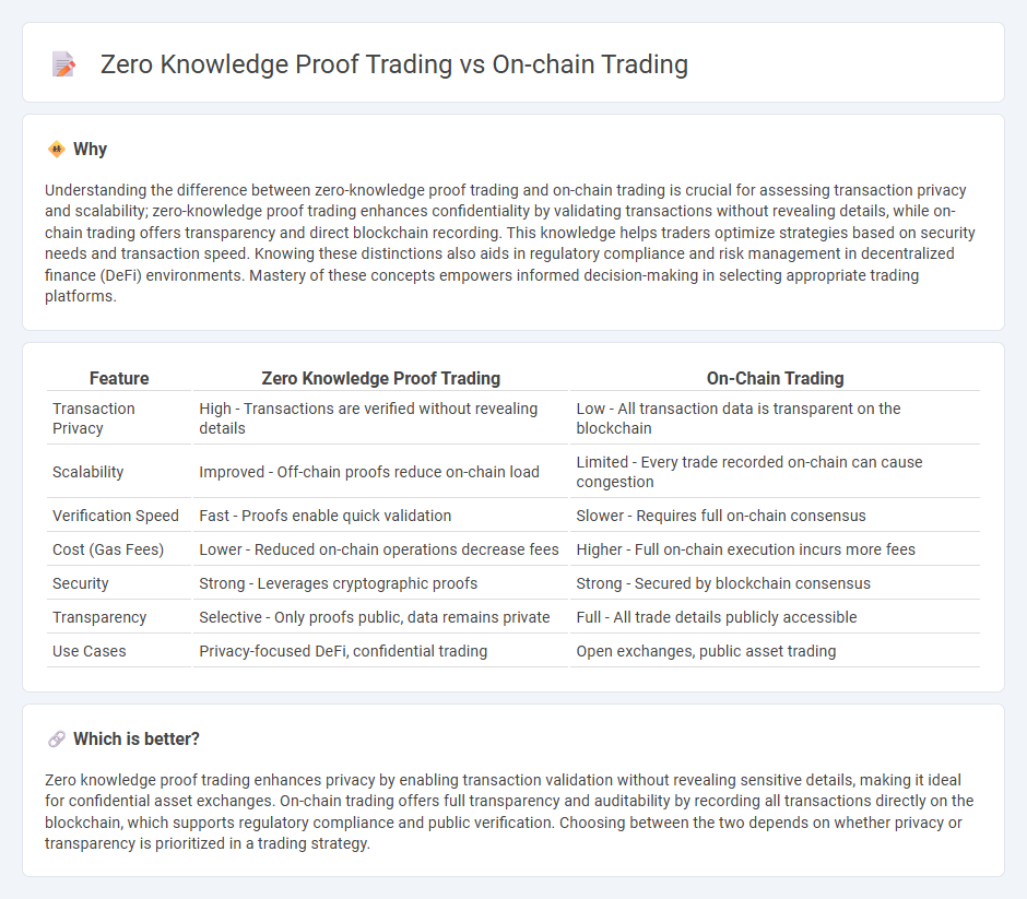 Zero Knowledge Proof Trading vs On-Chain Trading in Trading