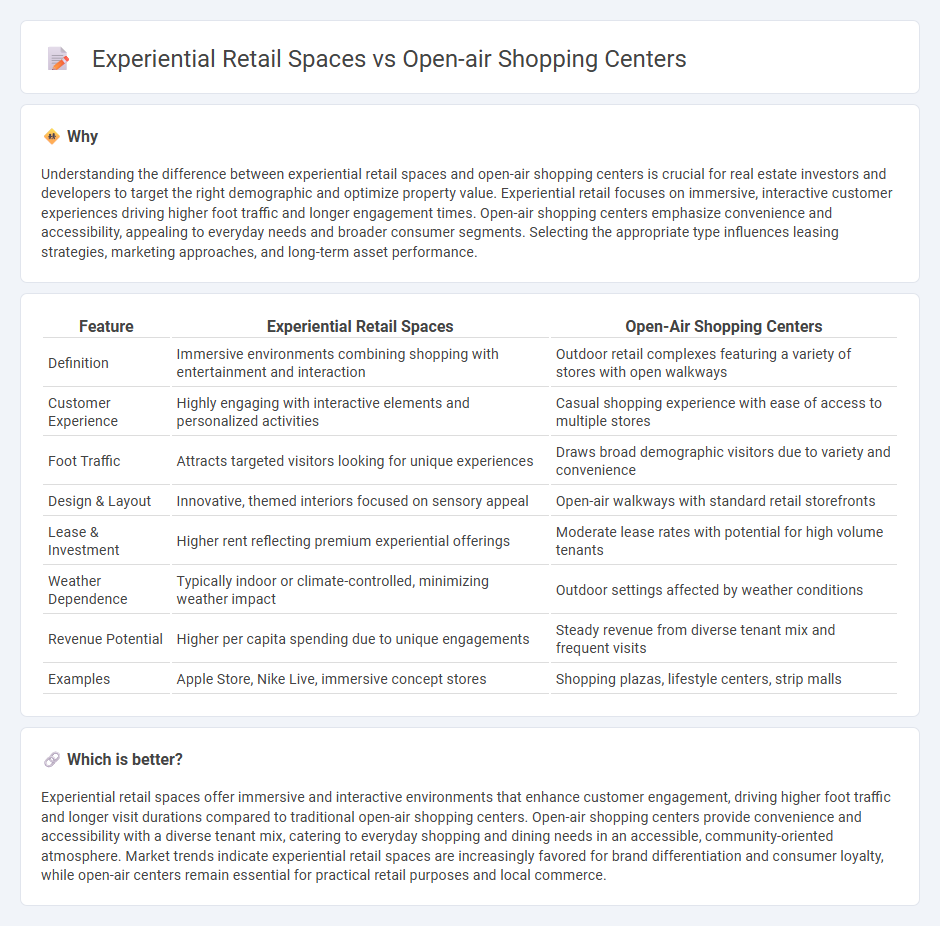 Experiential Retail Spaces vs Open-Air Shopping Centers in Real Estate