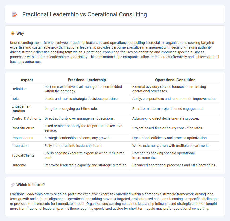 Fractional Leadership vs Operational Consulting in Management