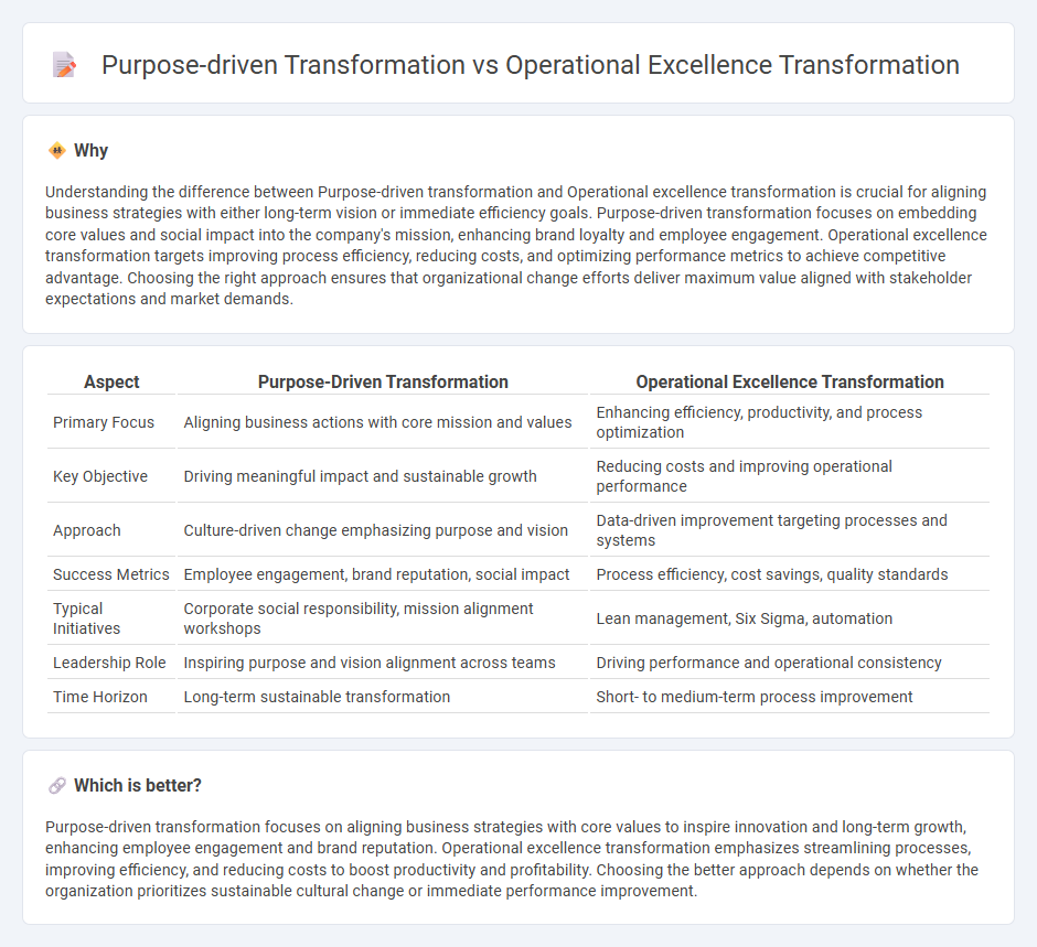 Purpose-Driven Transformation vs Operational Excellence Transformation in Consulting