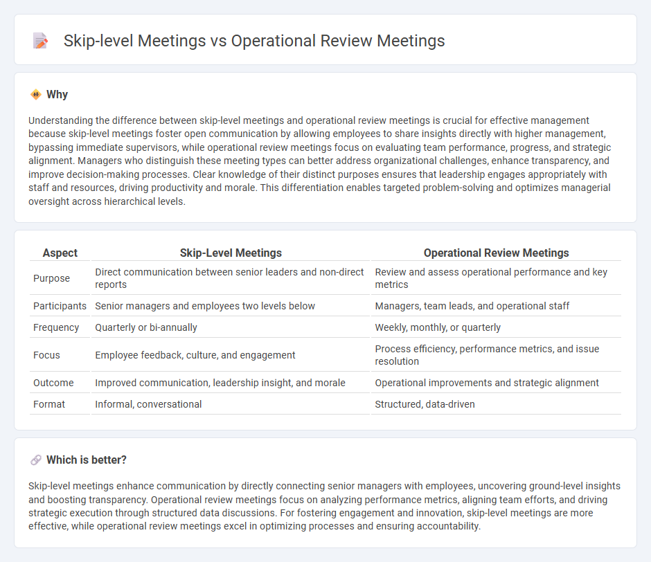 Skip-Level Meetings vs Operational Review Meetings in Management