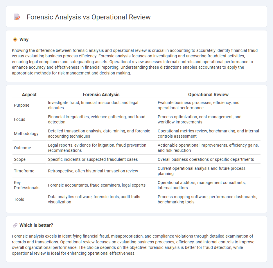 Forensic Analysis vs Operational Review in Accounting