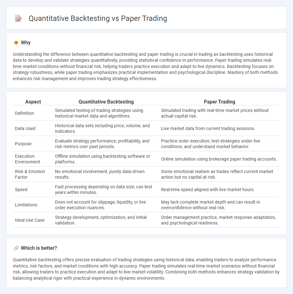Quantitative Backtesting vs Paper Trading in Trading