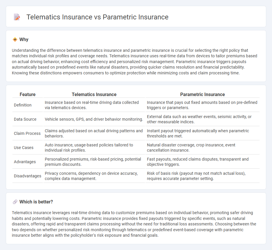 Telematics Insurance vs Parametric Insurance in Insurance