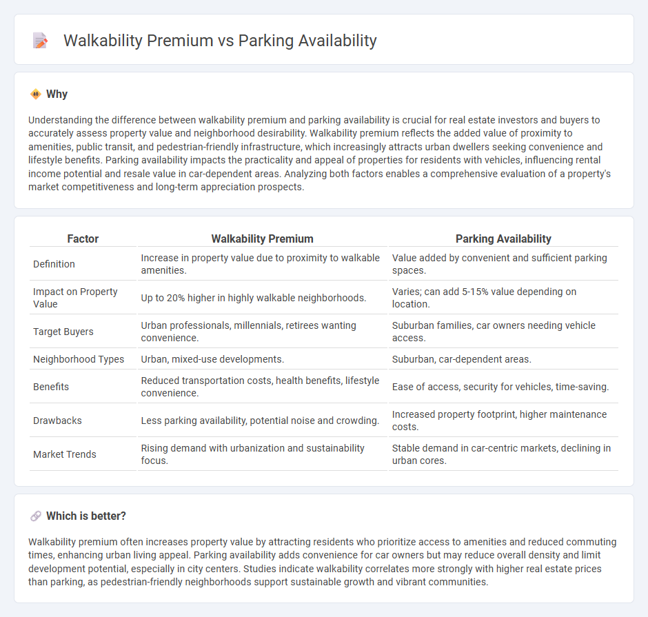 Walkability Premium vs Parking Availability in Real Estate