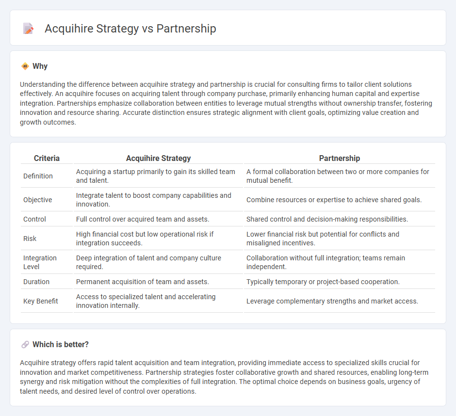 Acquihire Strategy vs Partnership in Consulting