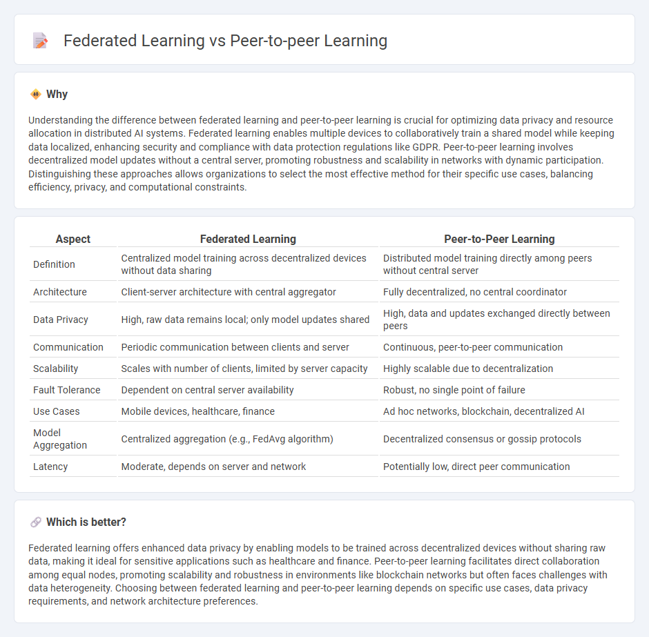Federated Learning vs Peer-To-Peer Learning in Technology