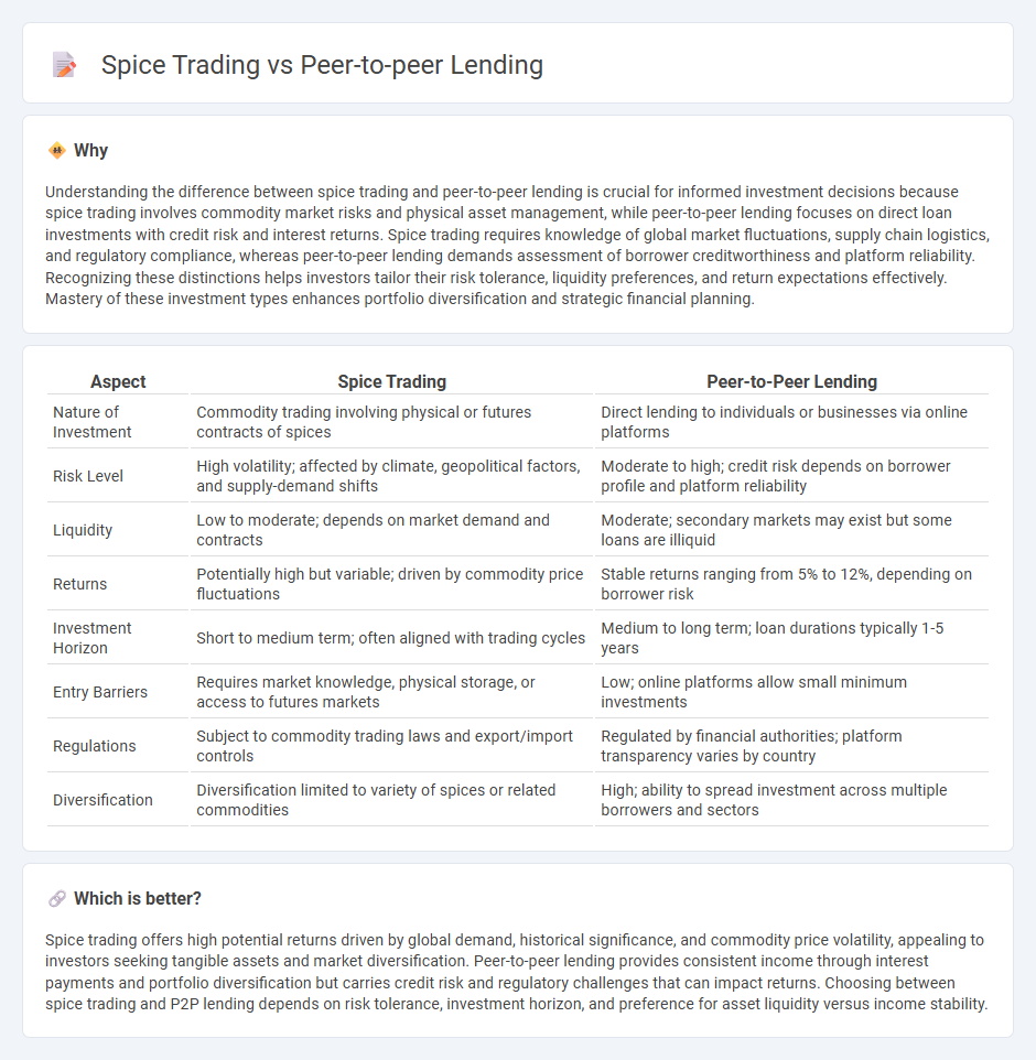 Spice Trading vs Peer-To-Peer Lending in Investment
