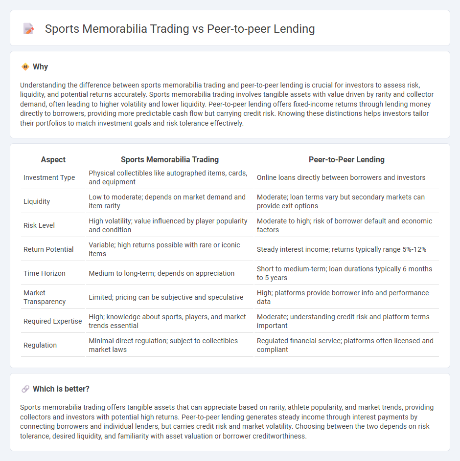 Sports Memorabilia Trading vs Peer-To-Peer Lending in Investment