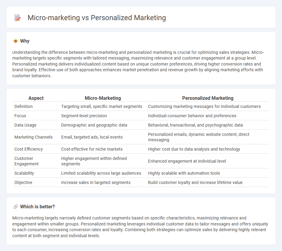 Micro-Marketing vs Personalized Marketing in Sales