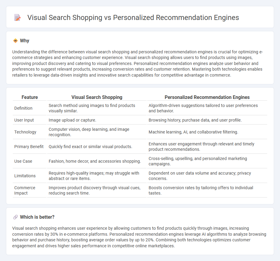 Visual Search Shopping vs Personalized Recommendation Engines in Commerce