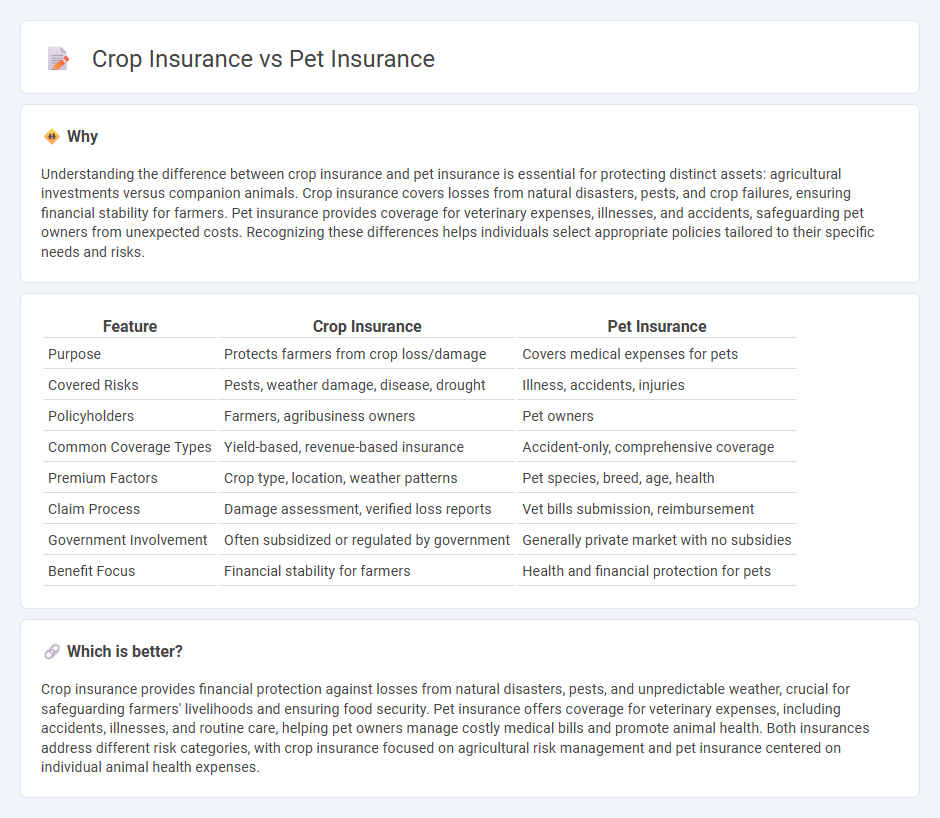 Crop Insurance vs Pet Insurance in Insurance