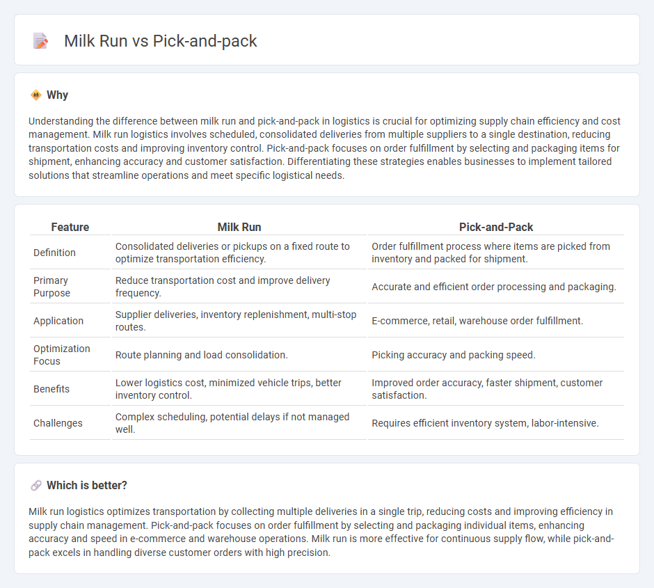 Milk Run vs Pick-And-Pack in Logistics