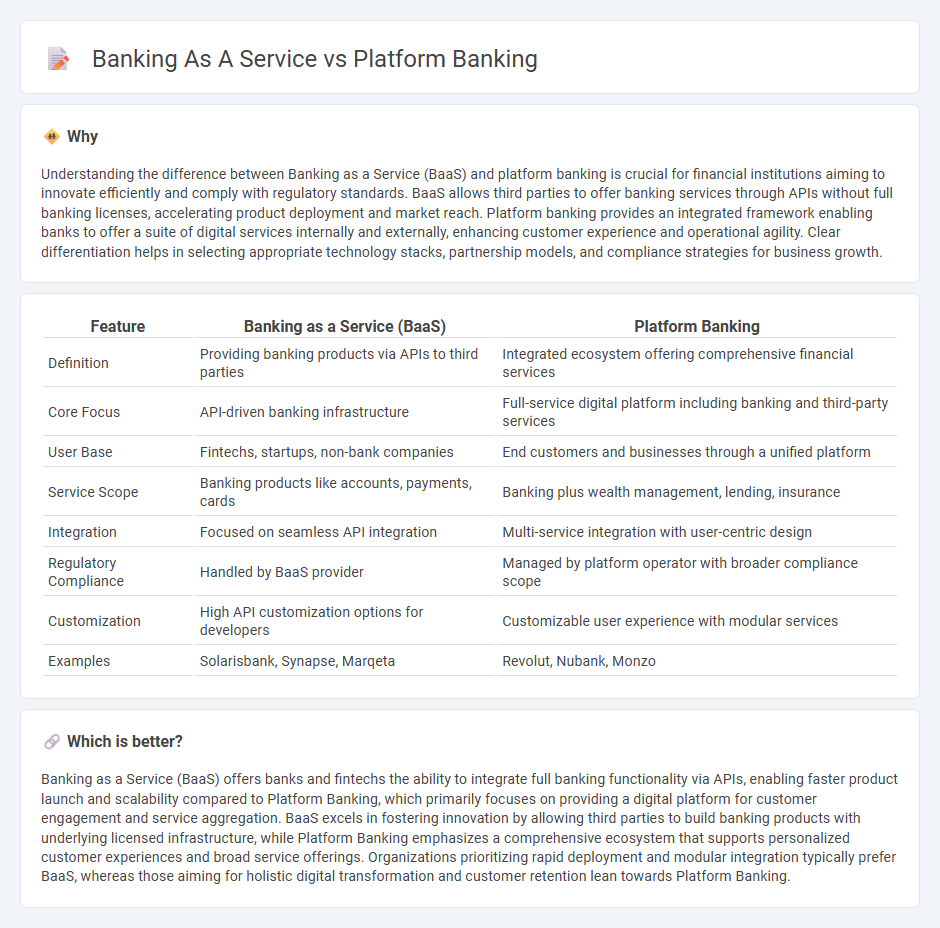 Banking As A Service vs Platform Banking in Banking