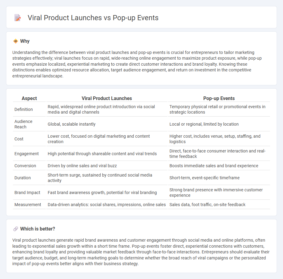 Viral Product Launches vs Pop-Up Events in Entrepreneurship