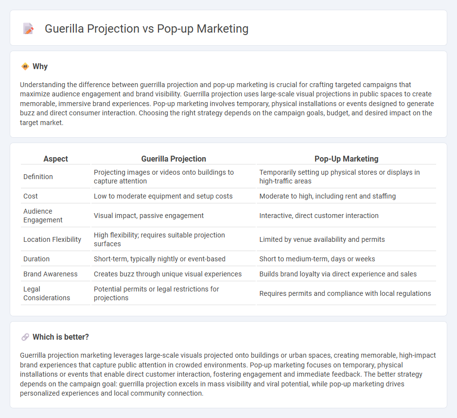 Guerilla Projection vs Pop-Up Marketing in Marketing