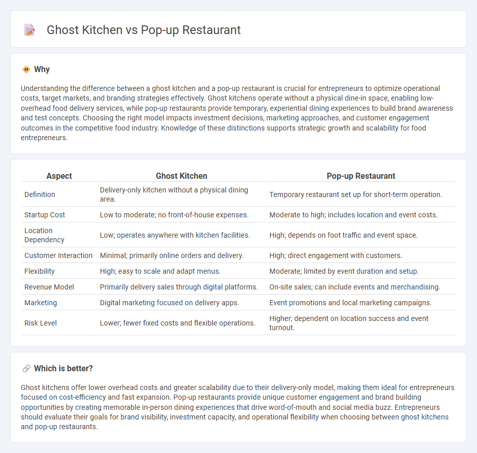 Ghost Kitchen vs Pop-Up Restaurant in Entrepreneurship