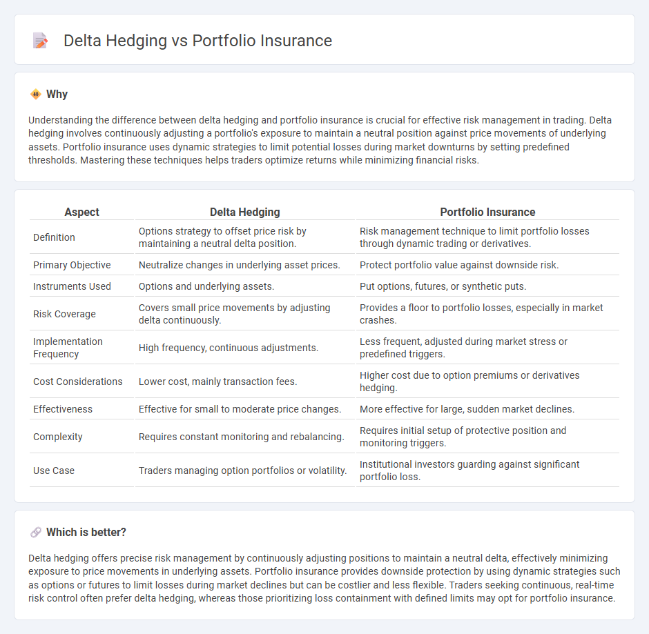 Delta Hedging vs Portfolio Insurance in Trading
