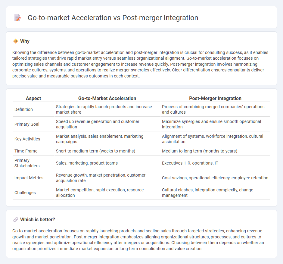 Go-To-Market Acceleration vs Post-Merger Integration in Consulting