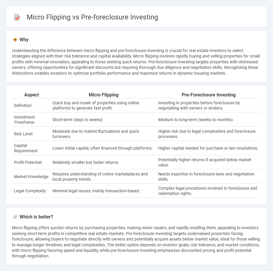 Micro Flipping vs Pre-Foreclosure Investing in Real Estate