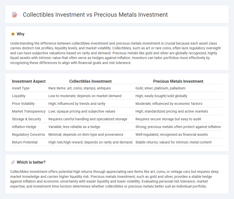 Collectibles Investment vs Precious Metals Investment in Investment