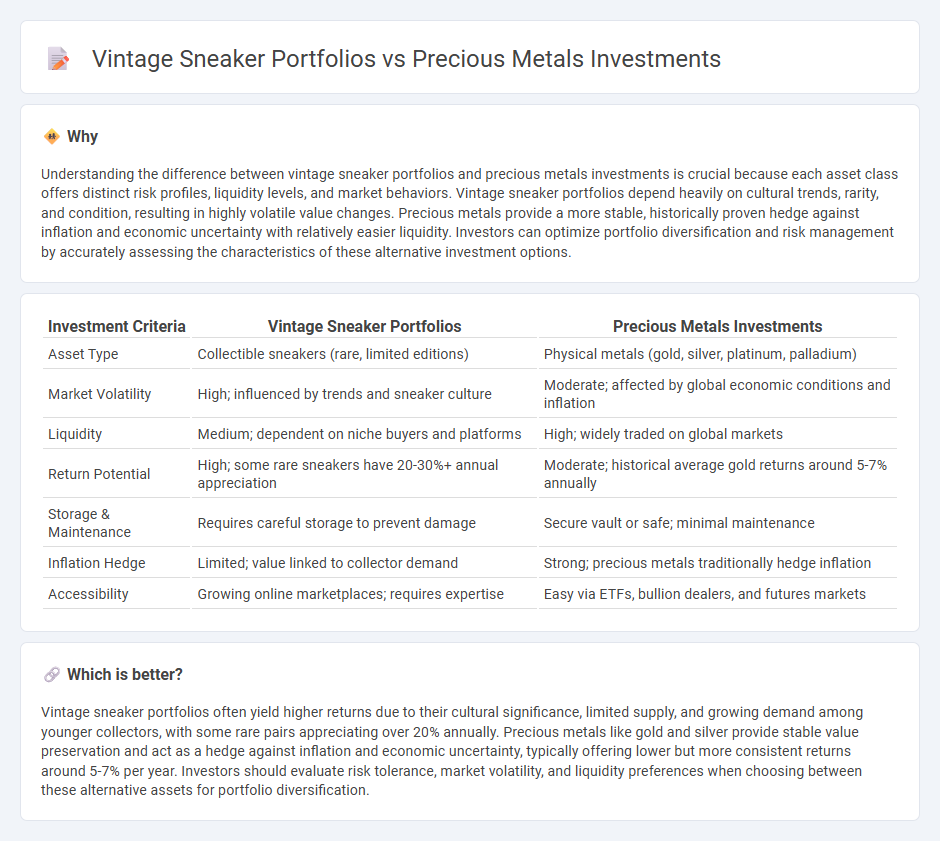Vintage Sneaker Portfolios vs Precious Metals Investments in Investment