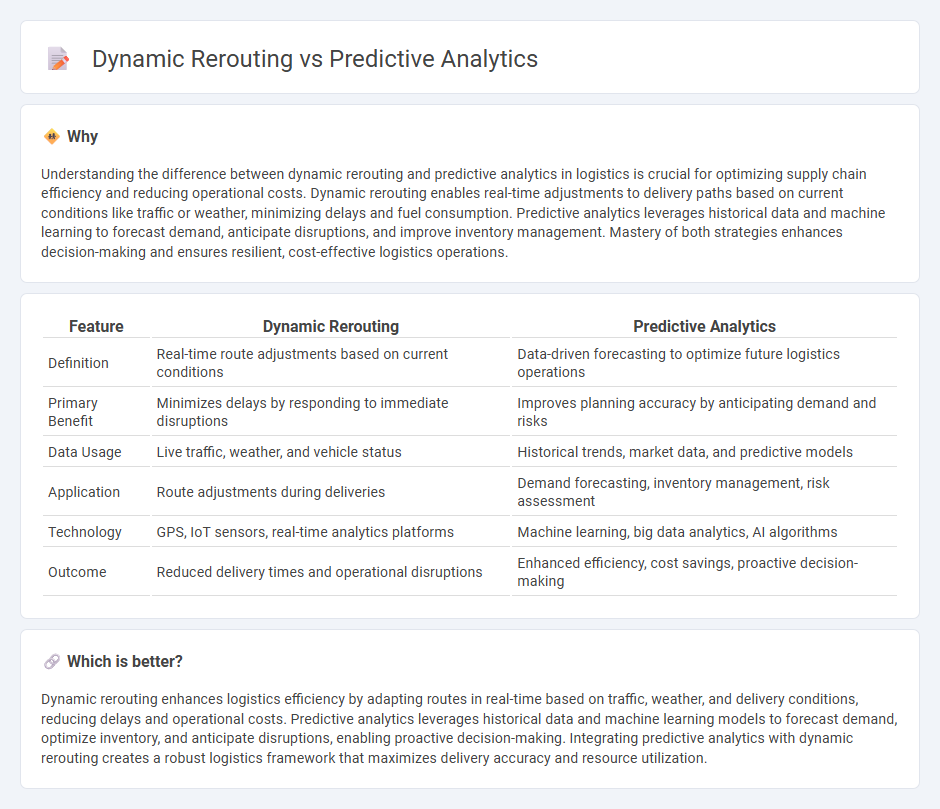 Dynamic Rerouting vs Predictive Analytics in Logistics