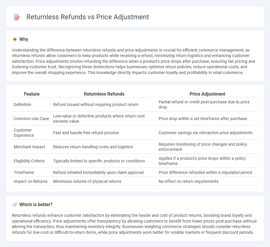 Returnless Refunds vs Price Adjustment in Commerce