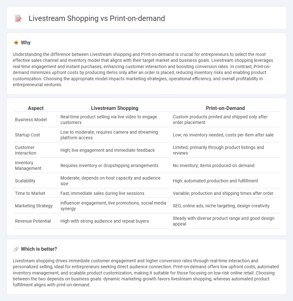Livestream Shopping vs Print-On-Demand in Entrepreneurship