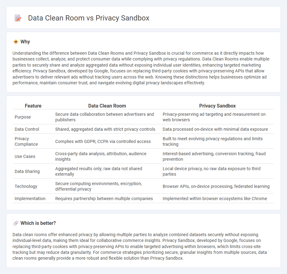 Data Clean Room vs Privacy Sandbox in Commerce