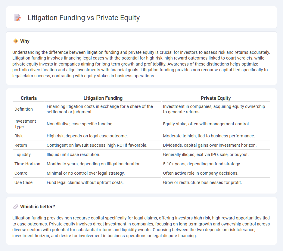 Litigation Funding vs Private Equity in Investment
