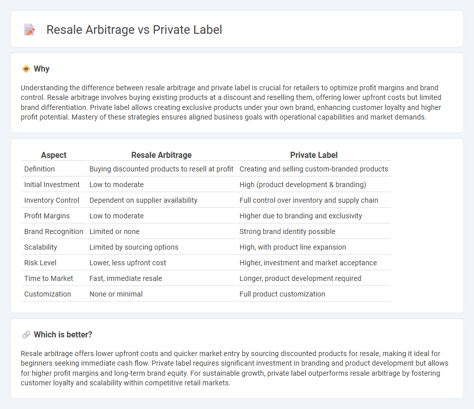 Resale Arbitrage vs Private Label in Retail