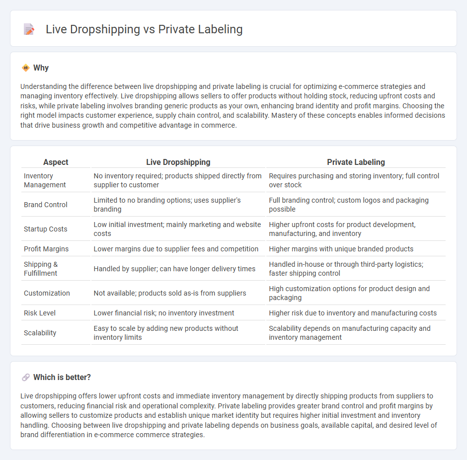 Live Dropshipping vs Private Labeling in Commerce