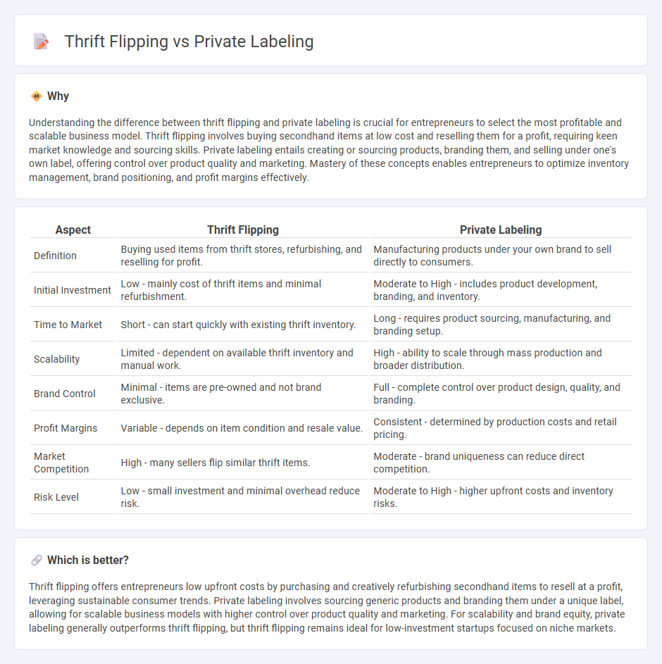 Thrift Flipping vs Private Labeling in Entrepreneurship