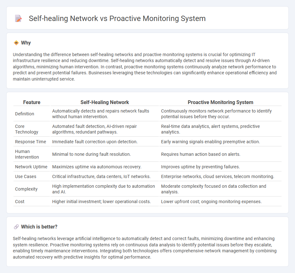 Self-Healing Network vs Proactive Monitoring System in Technology