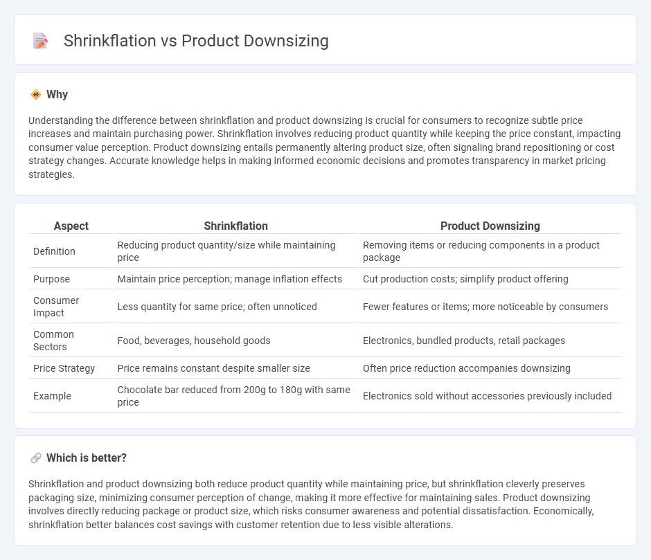 Shrinkflation vs Product Downsizing in Economy