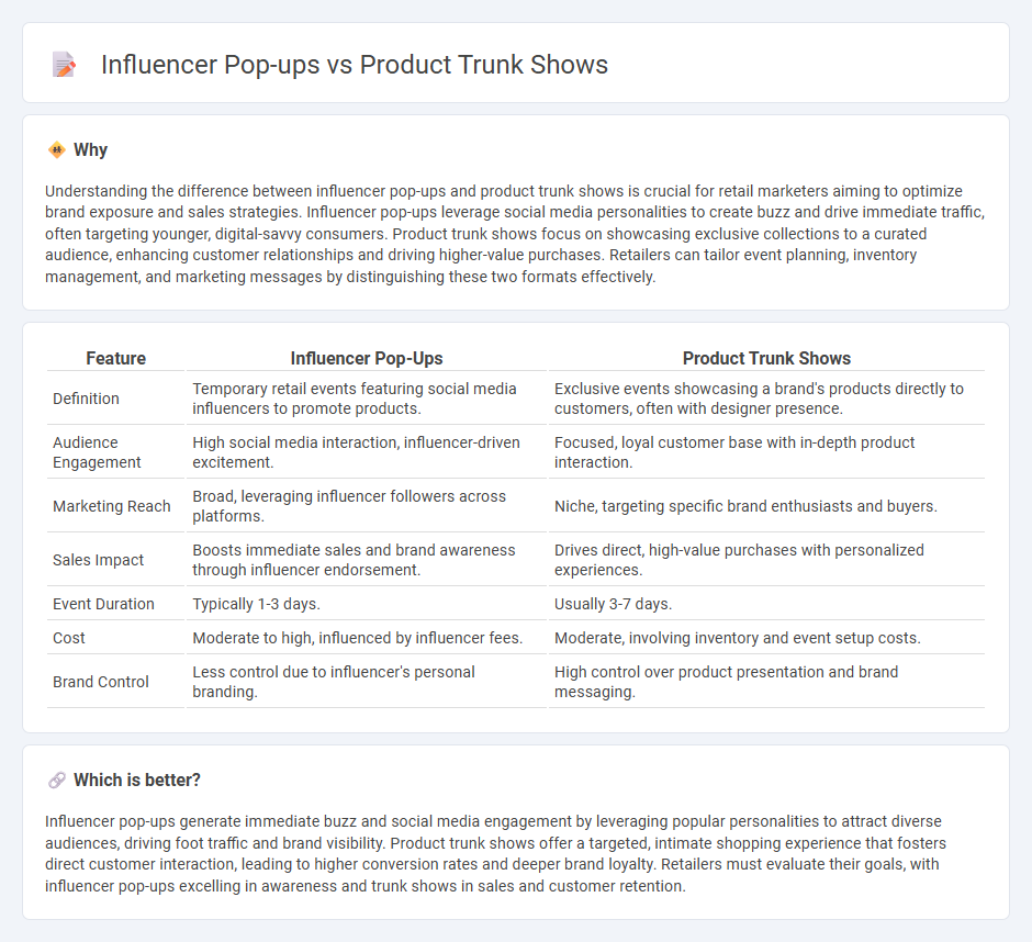 Influencer Pop-Ups vs Product Trunk Shows in Retail