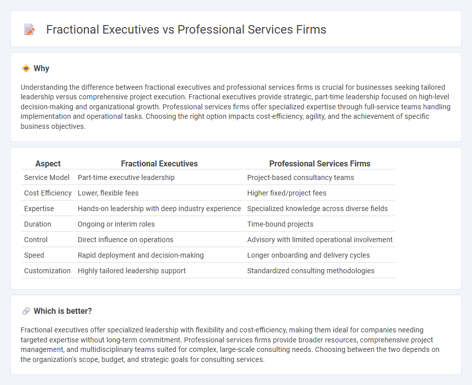 Fractional Executives vs Professional Services Firms in Consulting