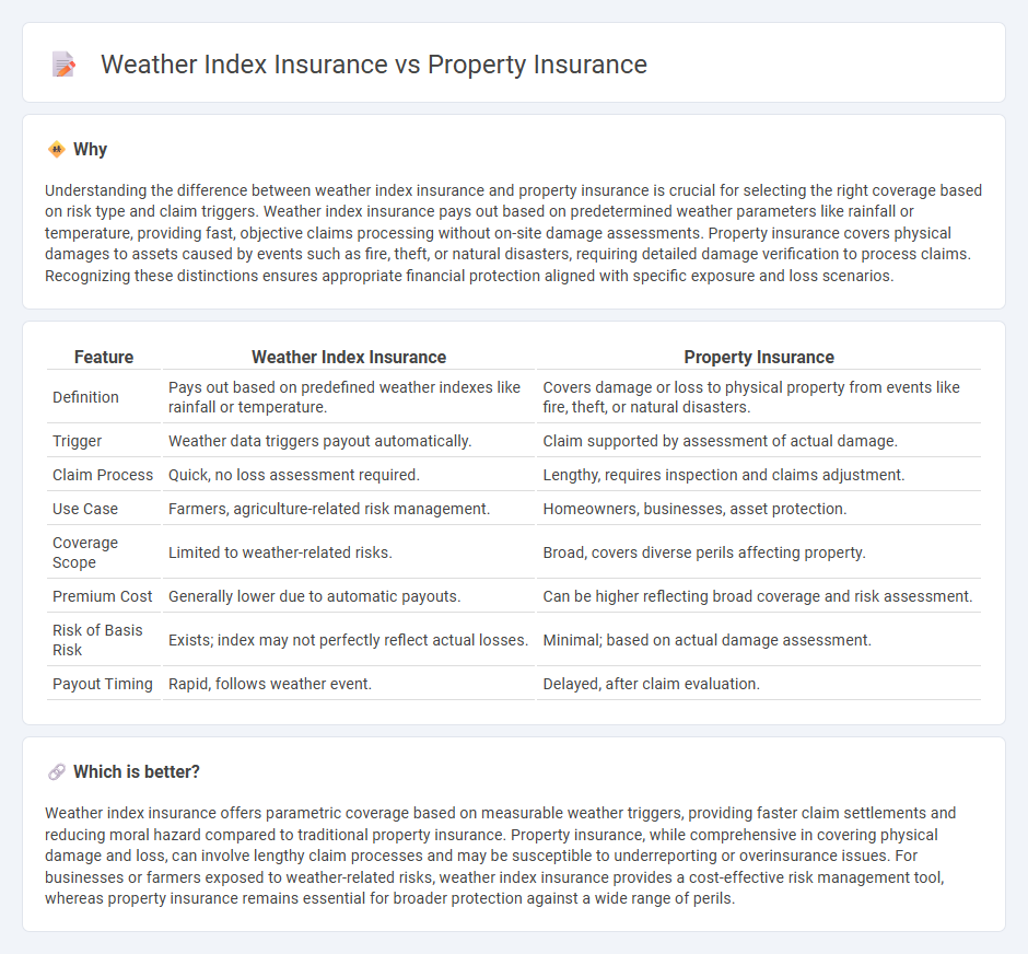 Weather Index Insurance vs Property Insurance in Insurance
