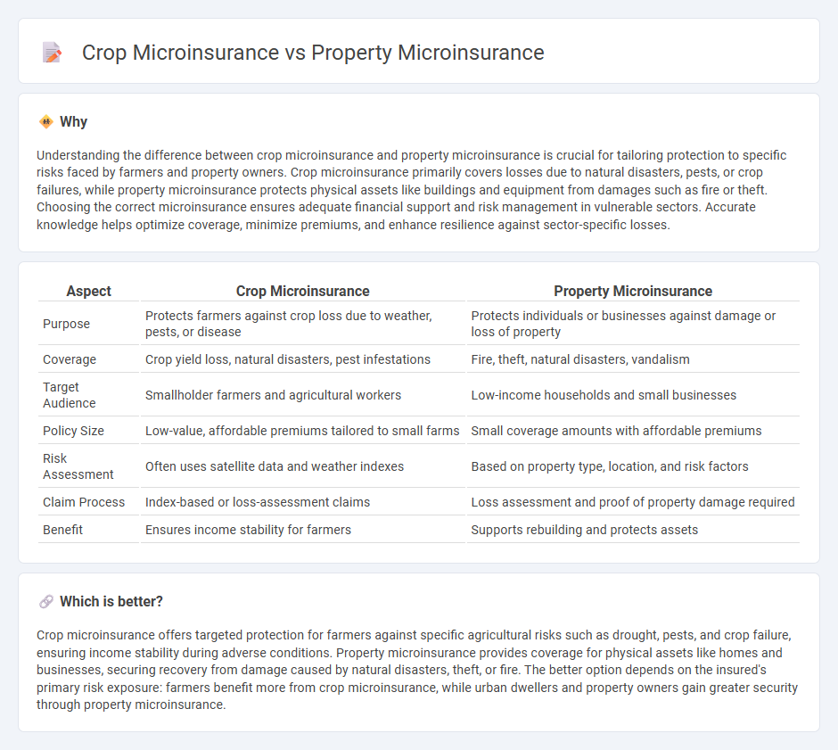 Crop Microinsurance vs Property Microinsurance in Insurance