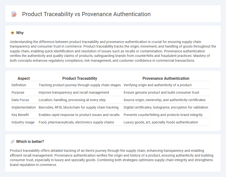 Product Traceability vs Provenance Authentication in Commerce