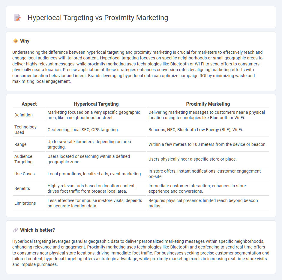 Hyperlocal Targeting vs Proximity Marketing in Marketing