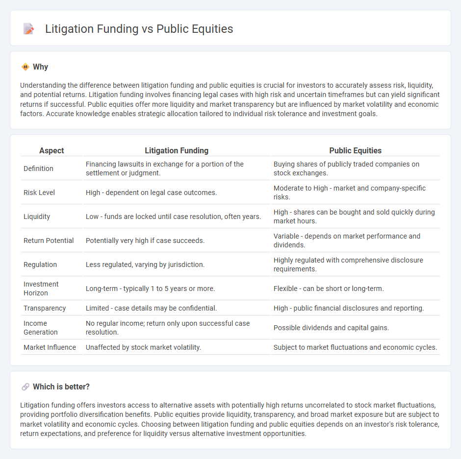 Litigation Funding vs Public Equities in Investment