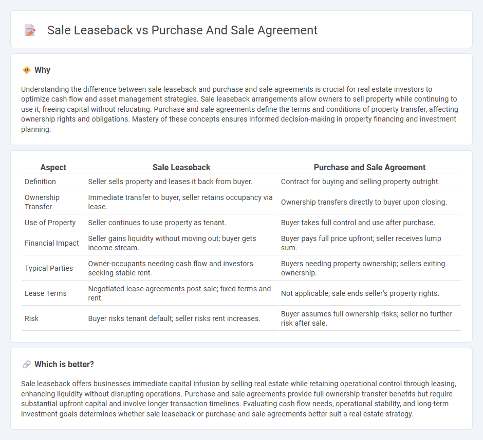 Sale Leaseback vs Purchase And Sale Agreement in Real Estate