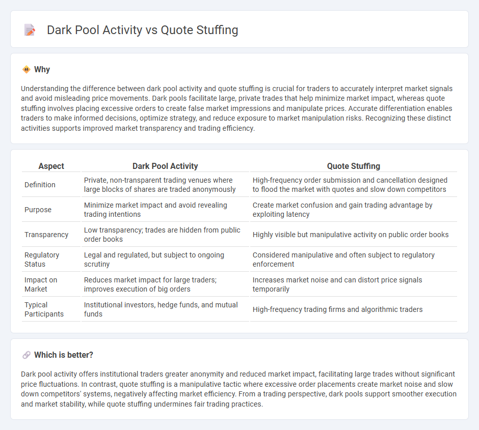 Dark Pool Activity vs Quote Stuffing in Trading