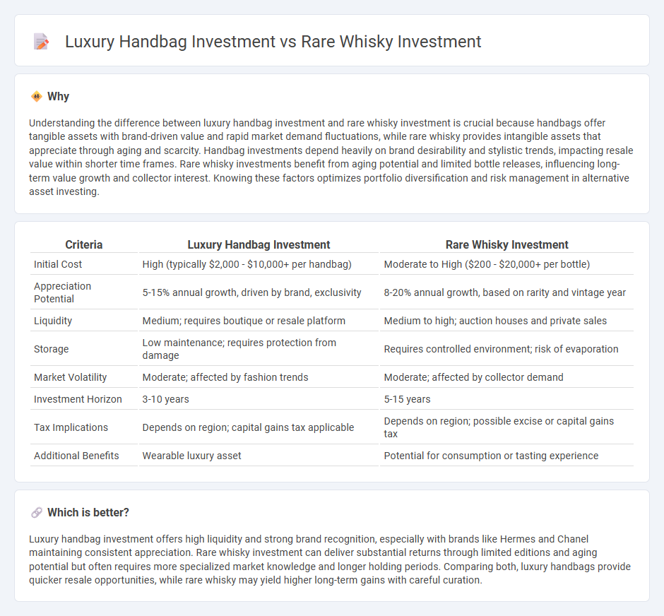 Luxury Handbag Investment vs Rare Whisky Investment in Investment