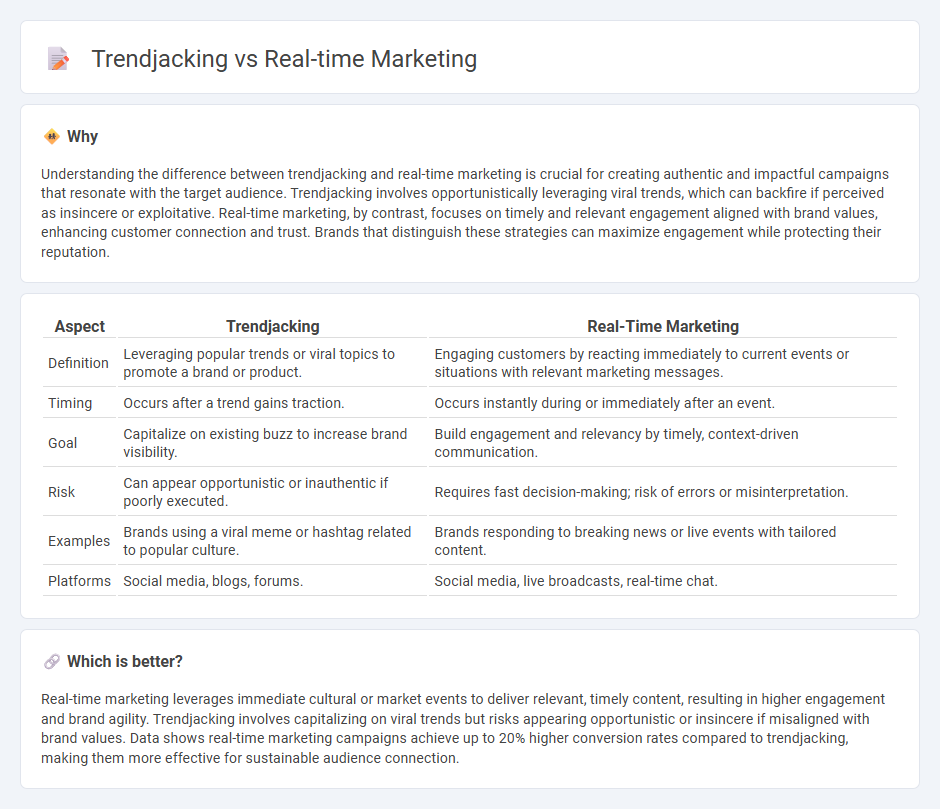 Trendjacking vs Real-Time Marketing in Marketing