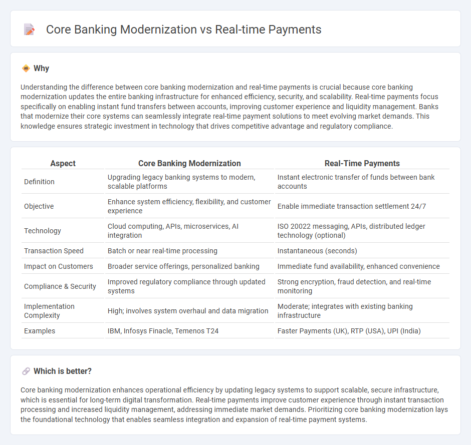 Core Banking Modernization vs Real-Time Payments in Banking