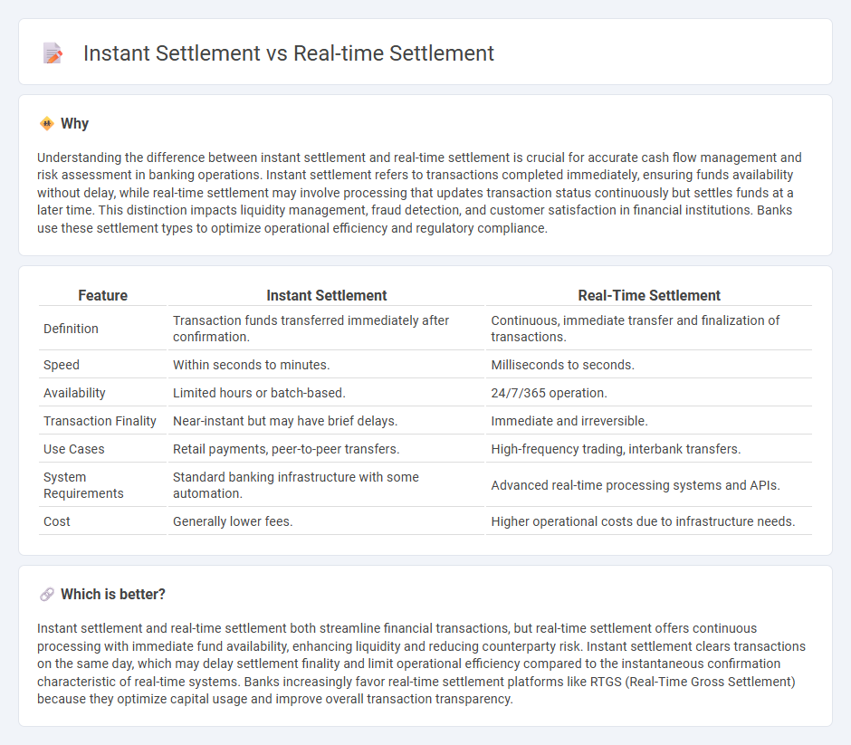 Instant Settlement vs Real-Time Settlement in Banking