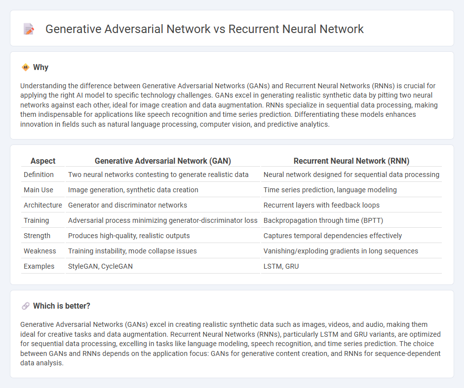 Generative Adversarial Network vs Recurrent Neural Network in Technology